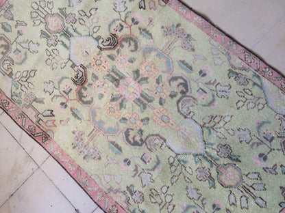 Vintage Turkish Rugs, Bathroom Rug, Living Room Rug, Vanity Rug, Vintage Oushak Rug, Handmade Rug, Natural Wool Rug, Hand Knotted Rug