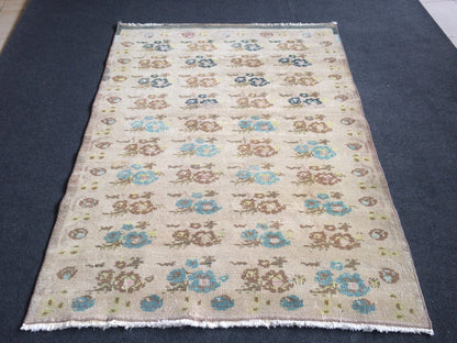 Turkish Rug, Vintage Oushak Rug Farmhouse Rug, Vintage Rug, Minimalist Rug, Hand Made Rug