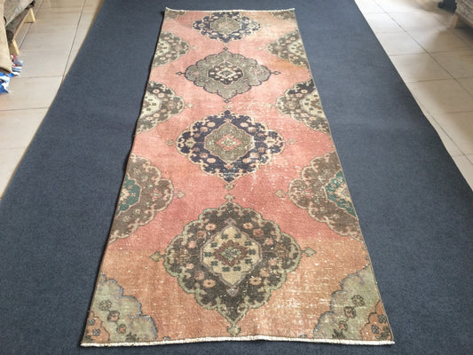 8.6 x 3.3 Oushak Runner Rug Turkish Runner Rug Vintage Runner Rug Hallway Runner Rug Kitchen Runner Rug Wool Runner Rug Wool Oushak Runner