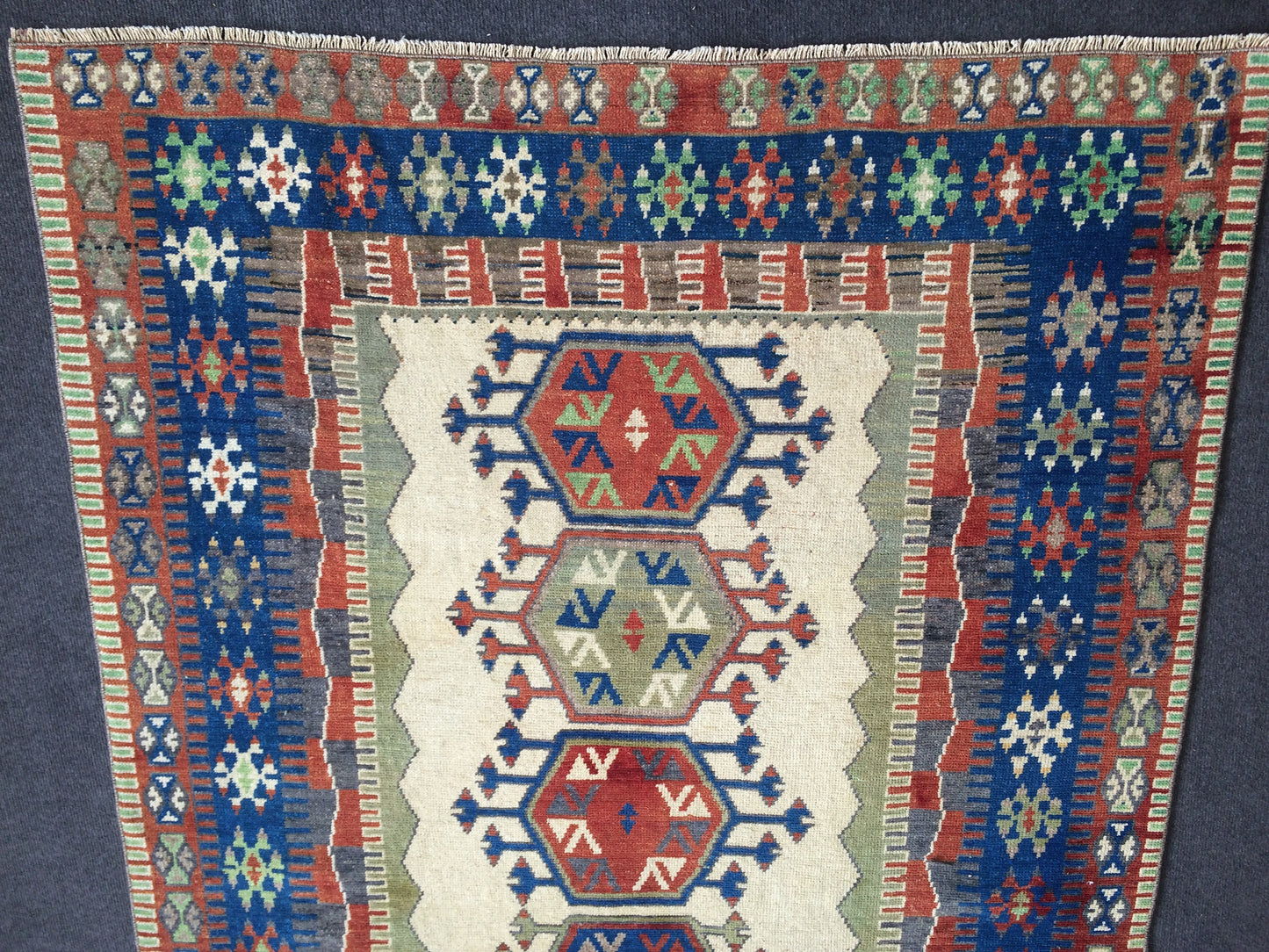 Persian Rug, Vintage  Rug, Oushak  Rug, Turkish Rugs,Turkish Wool rug 6.4 x 4.2 ft
