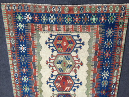 Persian Rug, Vintage  Rug, Oushak  Rug, Turkish Rugs,Turkish Wool rug 6.4 x 4.2 ft