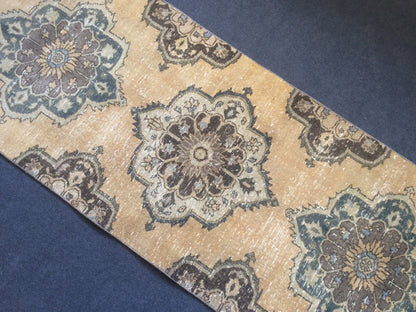 9.7 X 2.9 Oushak Runner Rug Turkish Runner Rug Vintage Runner Rug Hallway Runner Rug Kitchen Runner Rug Wool Runner Rug Wool Oushak Rug