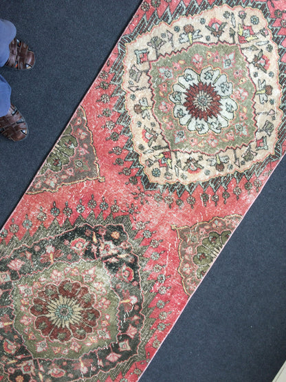 3 x 12 Oushak Runner Rug Turkish Runner Rug Vintage Runner Rug Hallway Runner Rug Kitchen Runner