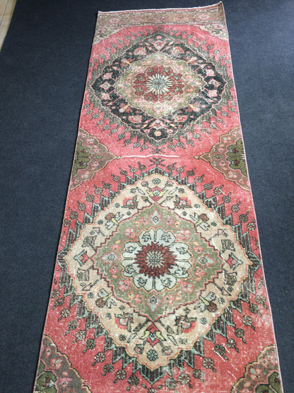 3 x 12 Oushak Runner Rug Turkish Runner Rug Vintage Runner Rug Hallway Runner Rug Kitchen Runner