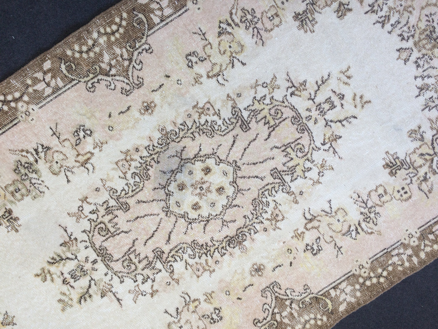 Oushak Rug Turkish Runner Rug Vintage Rug Hallway Rug Kitchen Wool Oushak Rug