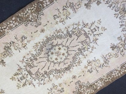 Oushak Rug Turkish Runner Rug Vintage Rug Hallway Rug Kitchen Wool Oushak Rug
