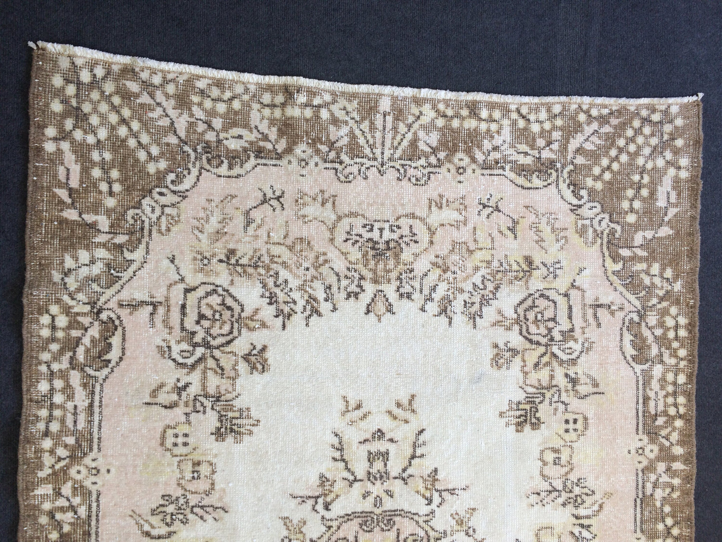 Oushak Rug Turkish Runner Rug Vintage Rug Hallway Rug Kitchen Wool Oushak Rug