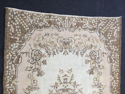Oushak Rug Turkish Runner Rug Vintage Rug Hallway Rug Kitchen Wool Oushak Rug