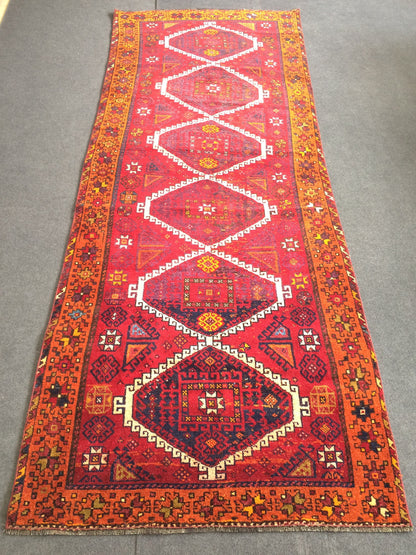 9.8 x 3.9 Persian Runner Rug Turkish Runner Rug Vintage Runner Rug Hallway Runner Rug  Wool Runner Rug Wool Oushak Rug
