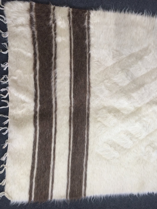 Vintage SHAGGY RUG, Turkish Tulu Rug, Wool Rug, Wool Bohemian Rug, Living Room Rug, Oushak Rug, Hand Made Rug,Weaving Rug, Neutral Color Rug