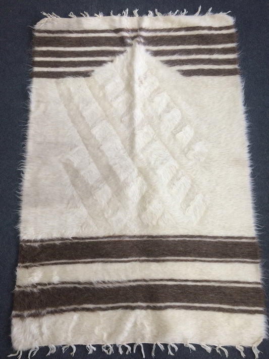 Vintage SHAGGY RUG, Turkish Tulu Rug, Wool Rug, Wool Bohemian Rug, Living Room Rug, Oushak Rug, Hand Made Rug,Weaving Rug, Neutral Color Rug