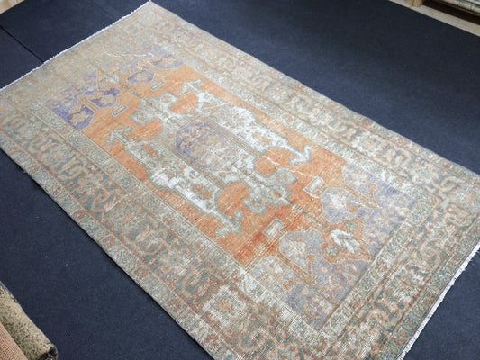 5 x 8.6 OUSHAK RUG TURKISH Oriental Rug Vintage Oushak Rug Vintage Persian Wool Rug Hand Made Rugs Vintage Turkish Rug Discounted Rugs