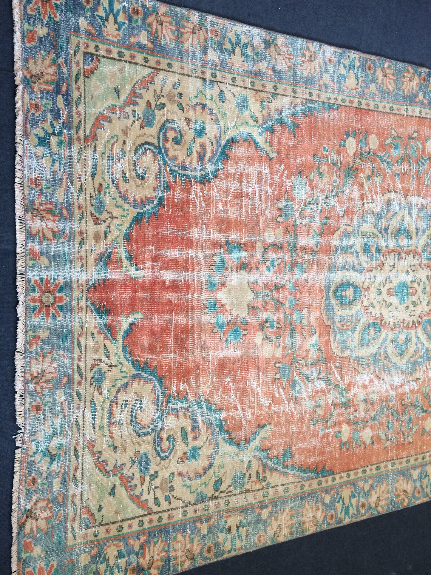 6x10 Large Area OUSHAK RUG TURKISH  Rug Vintage Rug Vintage Oriental Rugs Oushak Rug Hand Made Rugs Vintage Turkish Rug