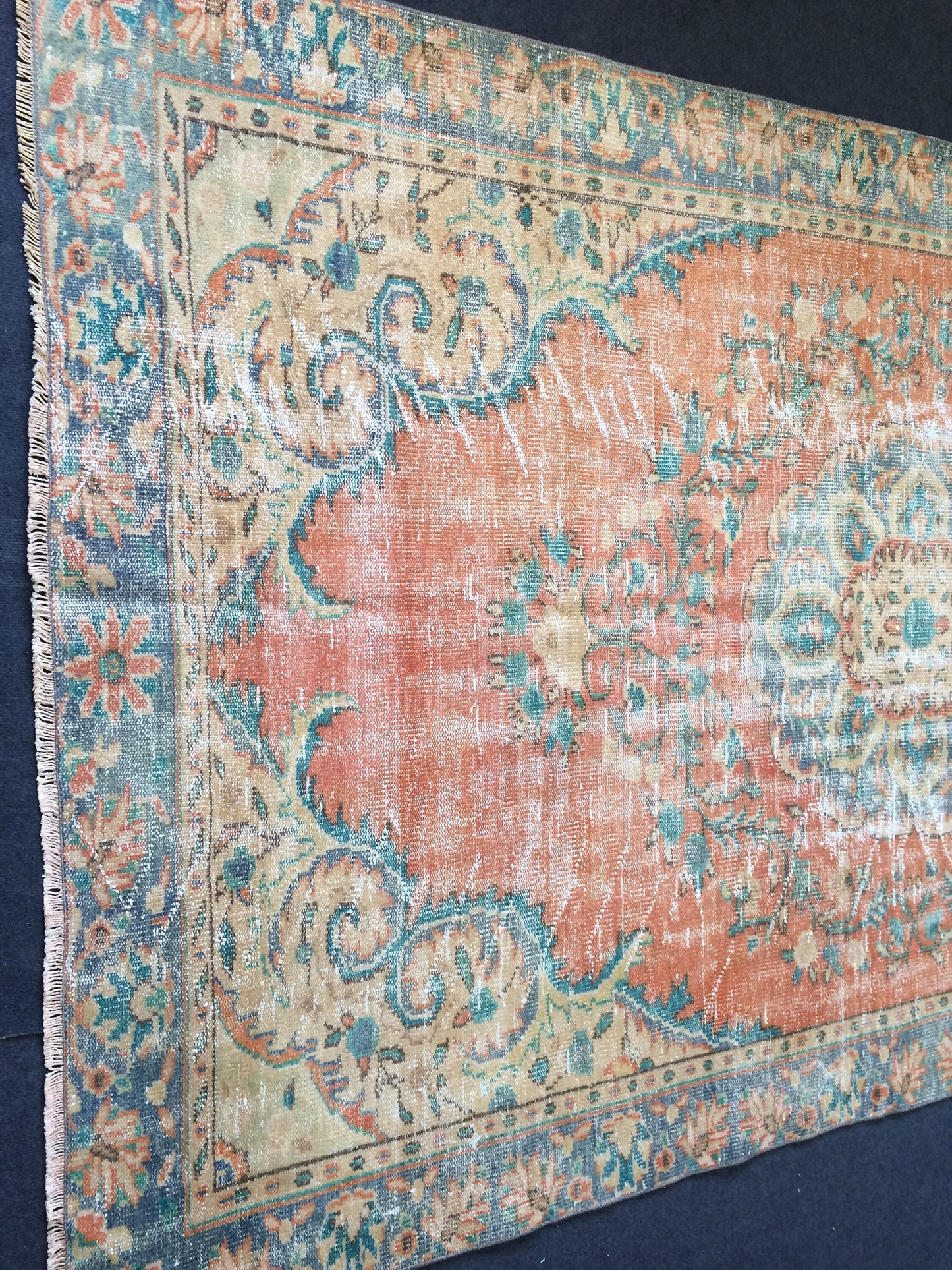 6x10 Large Area OUSHAK RUG TURKISH  Rug Vintage Rug Vintage Oriental Rugs Oushak Rug Hand Made Rugs Vintage Turkish Rug