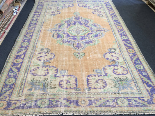 6.2 x 10 Large Area OUSHAK RUG TURKISH Oushak Rug Vintage Rug Vintage Runner Rug Wool 6 by 10 Rug Hand Made Rugs Vintage Turkish Rug