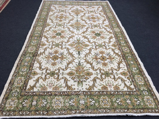 4x7 TURKISH RUG, Rugs, Hand Made Rug, Oushak Rug, Rustic Rug, Bohemian Rug, Rug Runner, Farmhouse Rug, Vintage Rug, Wool rug