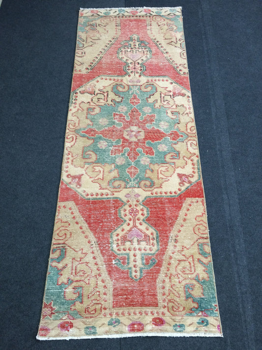 7.2 x 2.6 Turkish Runner Rug, Oushak Rug, Oushak Rugs,  Oushak Runner Rugs, Runner Rug, Vintage Runner Rug, Hand Made Rug