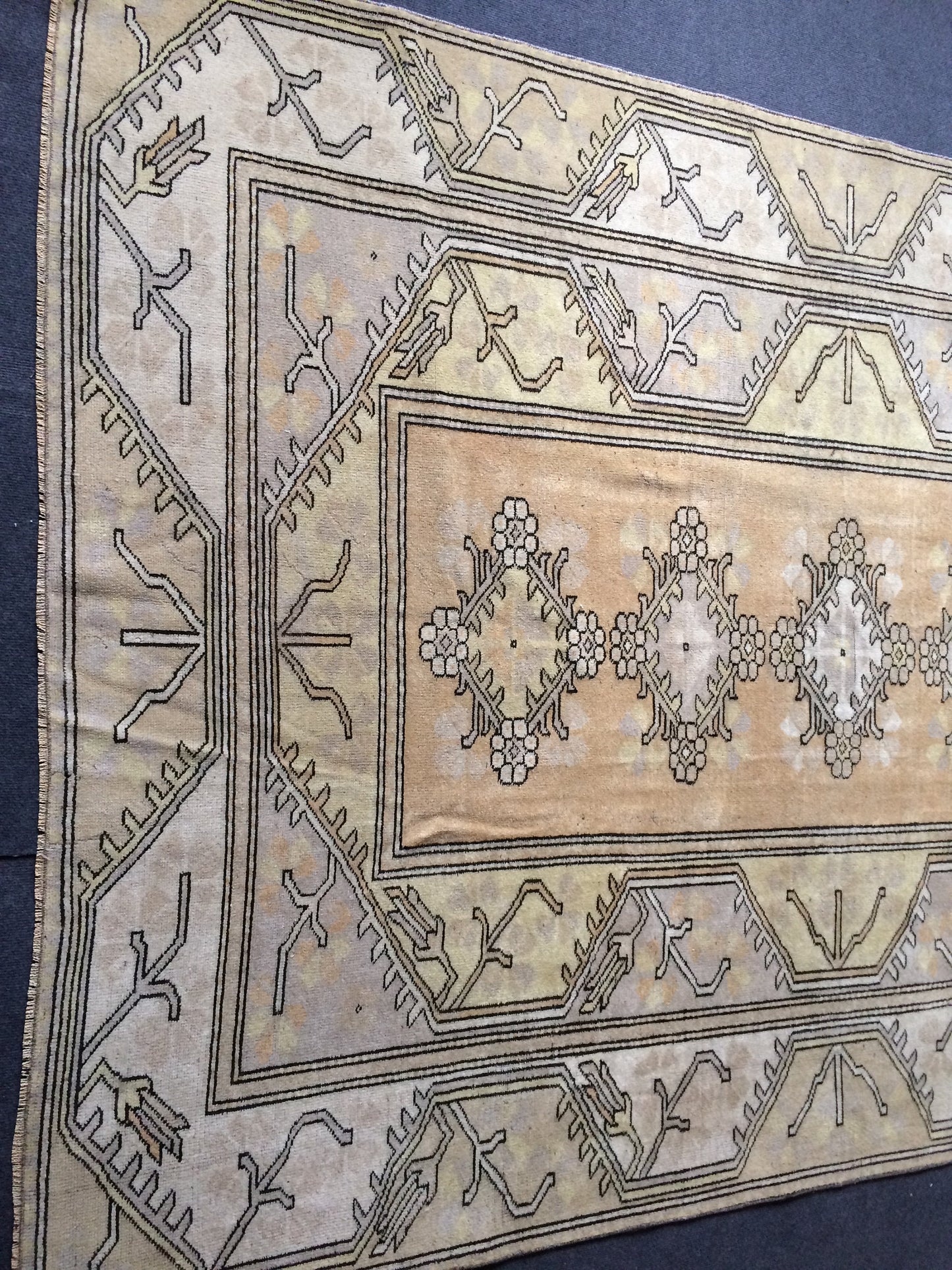 6.2 x 8.8 TURKISH RUG Oushak Rug Vintage Rug Wool Rug Hand Knotted Rug Hand Made Rug