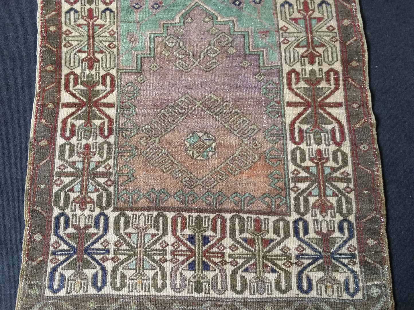 WOOL Oushak Rug Turkish Rug Vintage  Rug Hallway  Rug Kitchen Rug Wool Nomad Rug Turkish Wool Oushak Rug 5.4 x 3.6