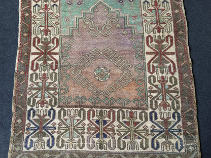 WOOL Oushak Rug Turkish Rug Vintage  Rug Hallway  Rug Kitchen Rug Wool Nomad Rug Turkish Wool Oushak Rug 5.4 x 3.6
