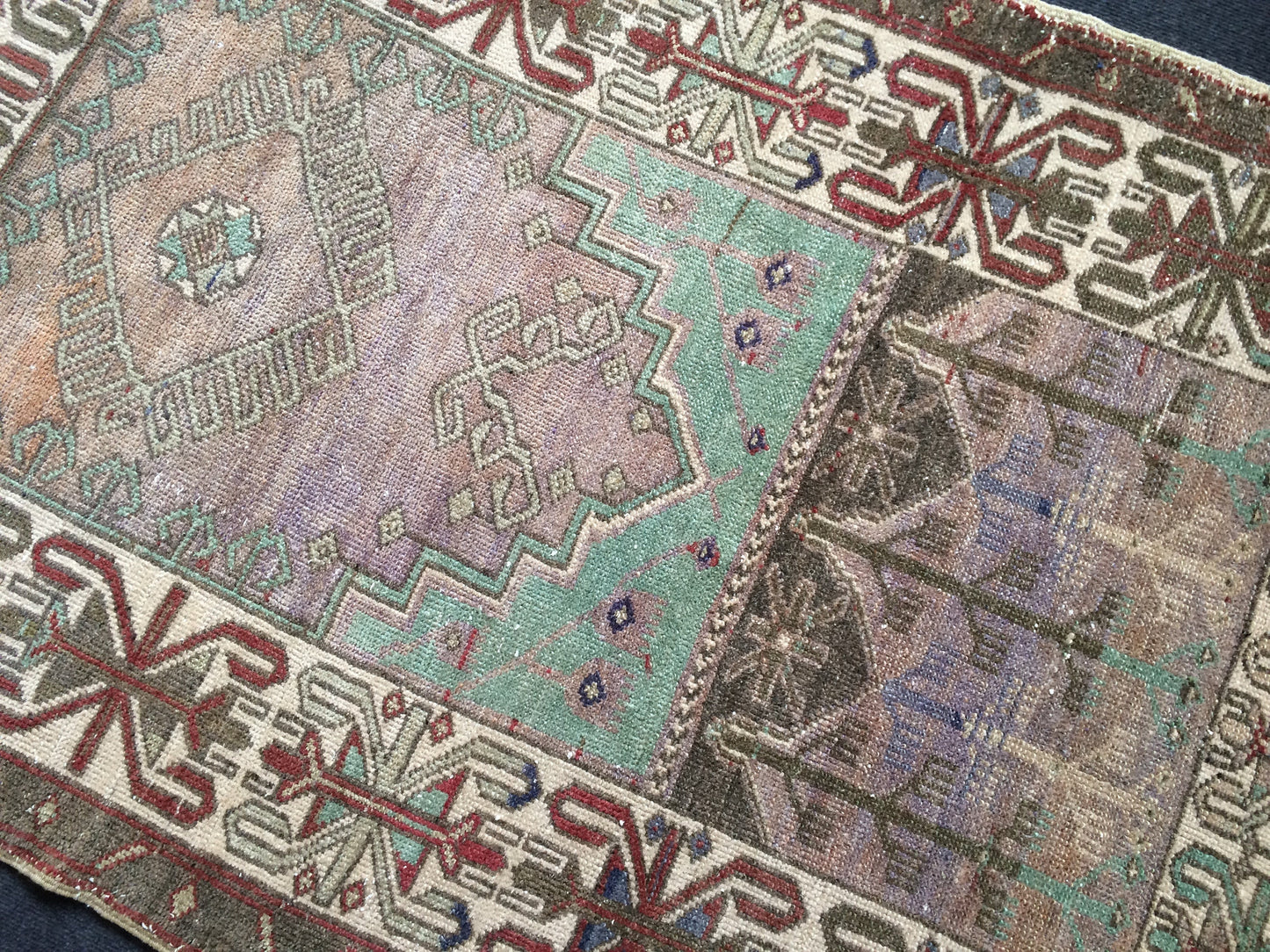 WOOL Oushak Rug Turkish Rug Vintage  Rug Hallway  Rug Kitchen Rug Wool Nomad Rug Turkish Wool Oushak Rug 5.4 x 3.6