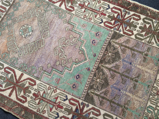WOOL Oushak Rug Turkish Rug Vintage  Rug Hallway  Rug Kitchen Rug Wool Nomad Rug Turkish Wool Oushak Rug 5.4 x 3.6