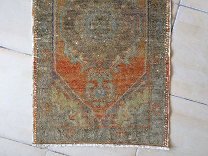 Mini Rug Small Area Rug Turkish Rug Oushak Rug Hand Made Rug Vintage Rug