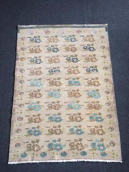 Turkish Rug, Vintage Oushak Rug Farmhouse Rug, Vintage Rug, Minimalist Rug, Hand Made Rug