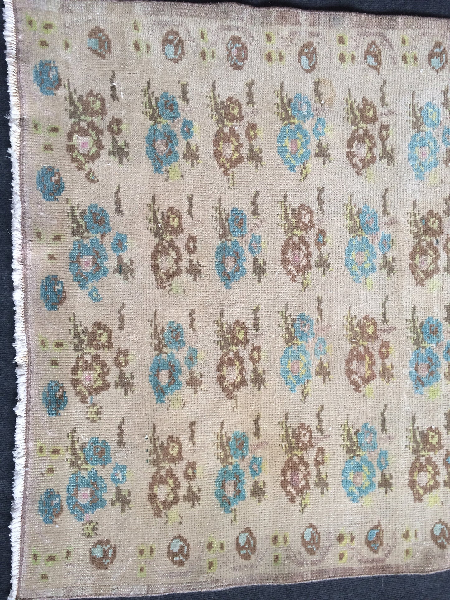 Turkish Rug, Vintage Oushak Rug Farmhouse Rug, Vintage Rug, Minimalist Rug, Hand Made Rug