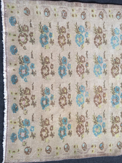 Turkish Rug, Vintage Oushak Rug Farmhouse Rug, Vintage Rug, Minimalist Rug, Hand Made Rug