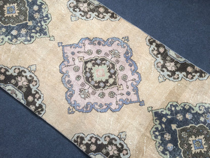 12.2 x 3 Oushak Runner Rug Turkish Runner Rug Vintage Runner Rug Hallway Runner Rug Kitchen Runner Rug Wool Runner Rug Oushak Runner