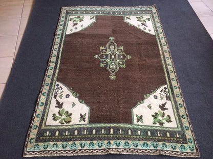 6 x 4 OUSHAK RUG TURKISH Wool Oushak Rug Hand Made Rugs Vintage Turkish Rug