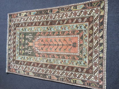 TURKISH Oushak Rug Vintage  Rug Wool Oushak Rug Handmade Rug