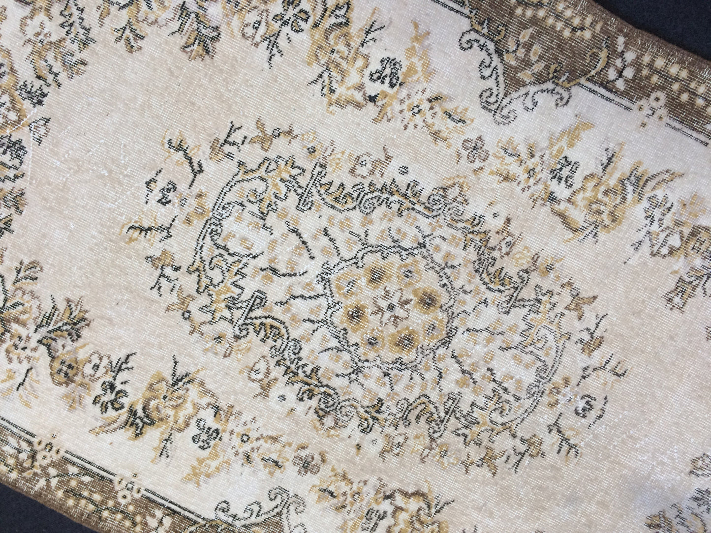 4 x 6.9 Rugs, Eclectic Turkish, Oushak Wool Rug 4x7 Persian
