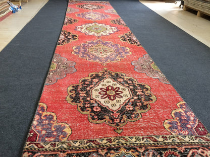 13 x 2.10 Vintage Runner Rug Oushak Runner Rug Turkish Runner Rug  Hallway Runner Rug Kitchen Runner Rug Wool Runner Rug Bohemian Runner