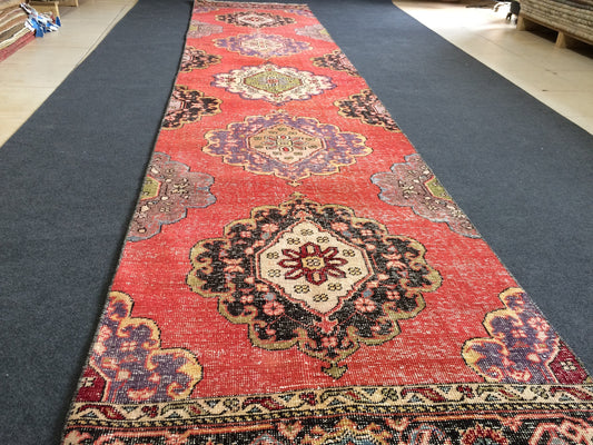 13 x 2.10 Vintage Runner Rug Oushak Runner Rug Turkish Runner Rug  Hallway Runner Rug Kitchen Runner Rug Wool Runner Rug Bohemian Runner