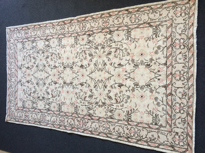 Vintage living room rug , wool pile Rug, TURKISH HAND MADE Rug, Earth Tones Rug,pastel oushak rug ,Traditional rug,Turkish Oushak Rug,