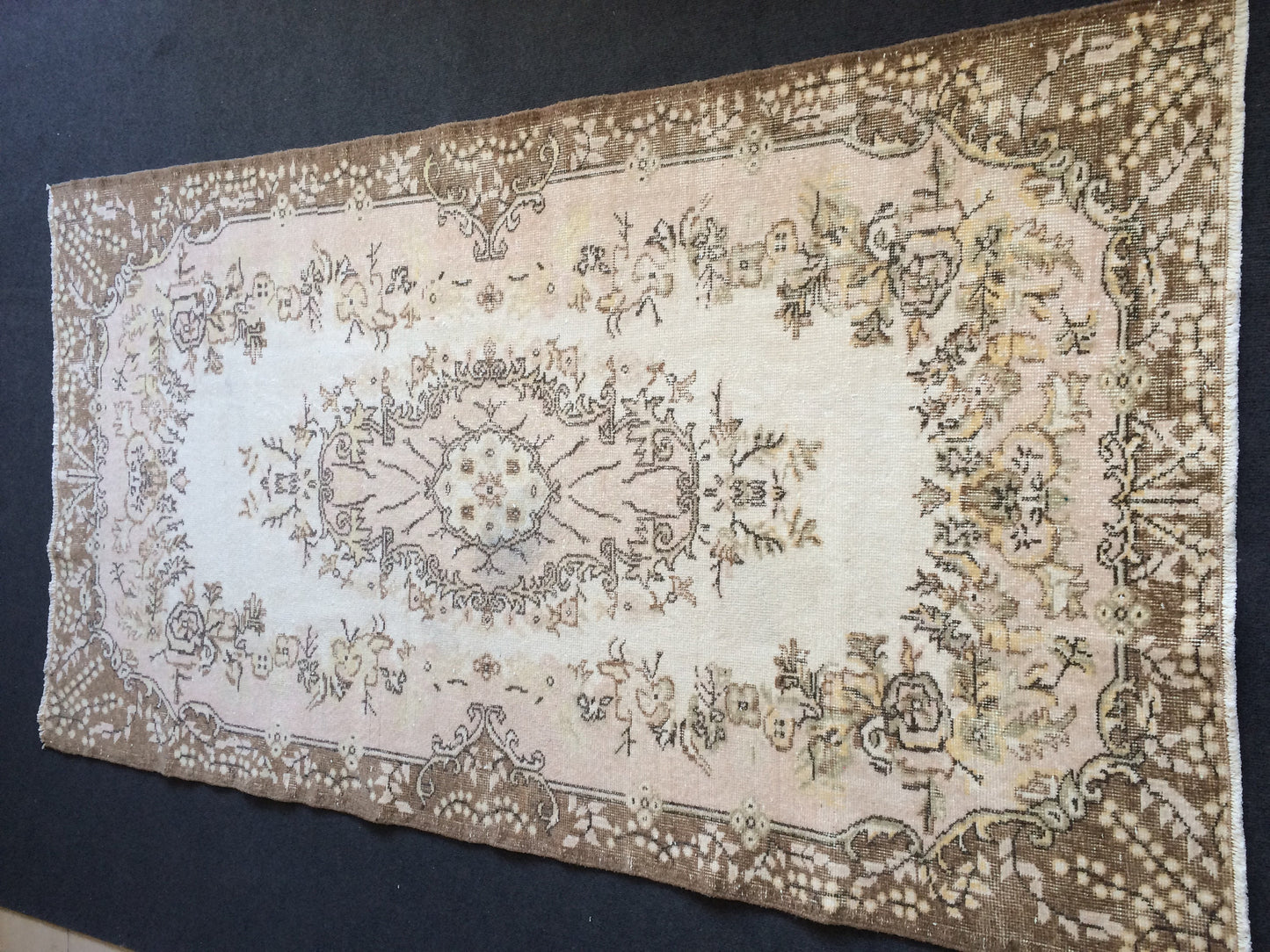 Oushak Rug Turkish Runner Rug Vintage Rug Hallway Rug Kitchen Wool Oushak Rug