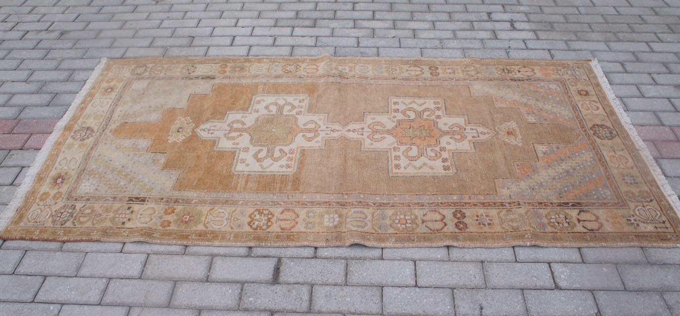 GOLDEN ROD Turkish Rug , VINTAGE Rug, Eclectic Rug, Rustic Rug,Boho Rug, Turkish Rug Farmhouse Rug, Vintage Rug Wool Rug