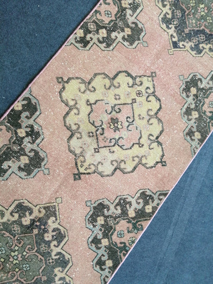 12.5 x 2.7 ft Oushak Runner Rug Turkish Runner Rug Vintage Runner Rug Hallway Runner Rug Kitchen Runner Rug Wool Runner Rug Wool Oushak Rug