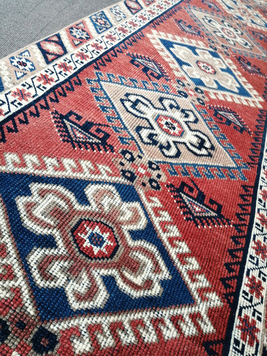 2.6 x 9.7 RUNNER Rugs, Oushak RUNNER Rug, Navy Blue Rug, Rug Runner, Turkish Rug, Oriental Runner Rug Fun Vintage Runner Rug Wool Runner Rug