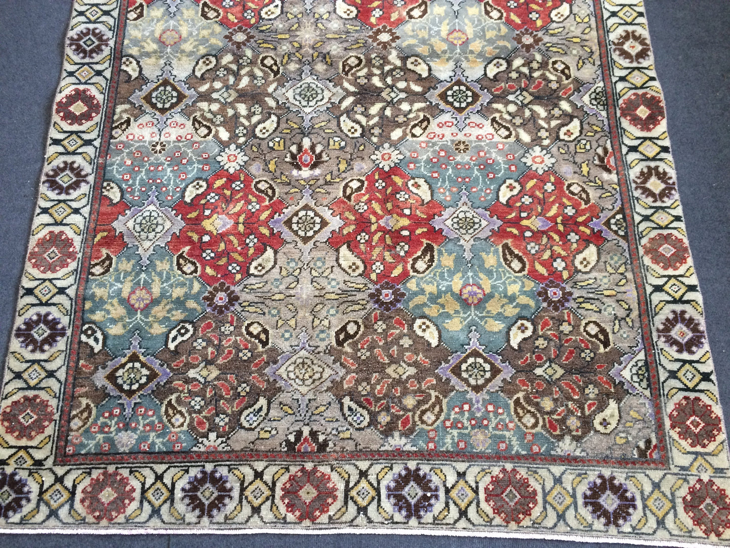 4.9 x 7 OUSHAK RUG TURKISH Oushak Rug Vintage 5x7 Rug Vintage Runner Rug Wool Rug Hand Made Rugs Vintage Turkish Rug