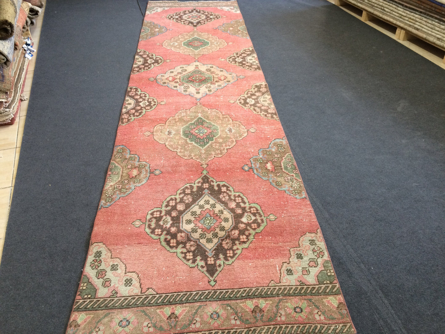 3 x 12.5 Oushak Runner Rug Turkish Runner Rug Vintage Runner Rug Hallway Runner Rug Kitchen Runner Rug Wool Runner Rug Wool Oushak Rug