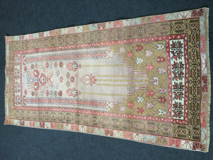 6.4 x 3 OUSHAK RUG TURKISH Oushak Rug Vintage Oushak Runner Rug Vintage Runner Rug Wool Oushak Rug Hand Made Rugs Vintage Turkish Rug