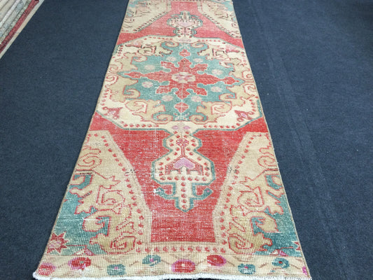 7.2 x 2.6 Turkish Runner Rug, Oushak Rug, Oushak Rugs,  Oushak Runner Rugs, Runner Rug, Vintage Runner Rug, Hand Made Rug