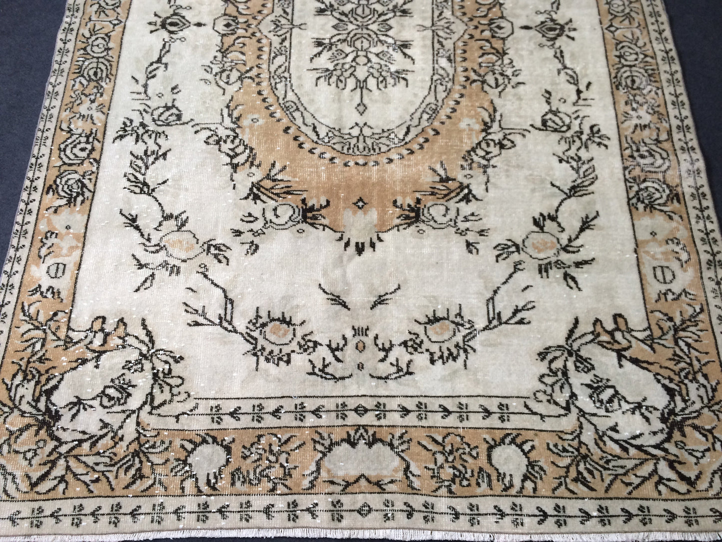 6.4 x 9.8 Vintage Rug Oushak Rug Turkish Rug Vintage Oriental Rug 6x10 rug