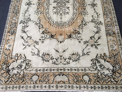 6.4 x 9.8 Vintage Rug Oushak Rug Turkish Rug Vintage Oriental Rug 6x10 rug