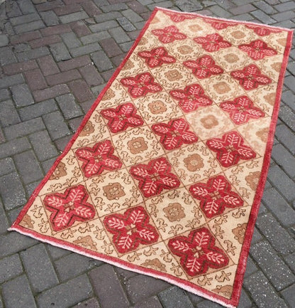 Vintage Rug Turkish  Rug, Bohemian Rug Oushak Rug