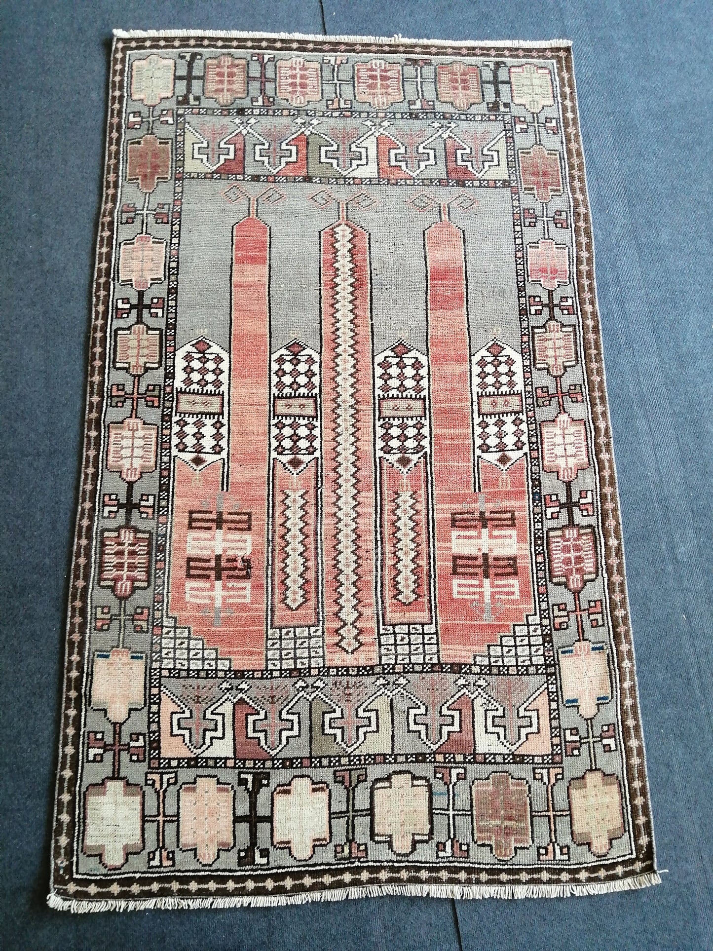 6 x 3.7 Turkish Rug, Vintage Oushak Rug, Farmhouse Rug, Vintage Rug, Hand Made Rug