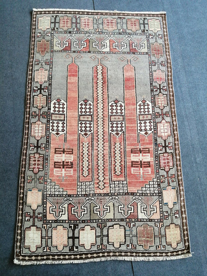 6 x 3.7 Turkish Rug, Vintage Oushak Rug, Farmhouse Rug, Vintage Rug, Hand Made Rug